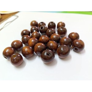 HiTechMArt 100pcs Wooden Beads – 12mm Round Loose Wood Beads for DIY Jewelry Making, Craft Projects, Hair Braiding & Decorations – Smooth Polished Finish (Dark Brown) HiTechMArt 100pcs Wooden Beads – 12mm Round Loose Wood Beads for DIY Jewelry Making, Craft Projects, Hair Braiding & Decorations – Smooth Polished Finish (Dark Brown)