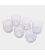 Hitech Sales White Glass Tumbler Set - 6 Tumblers, 290ml, Stylish & Sturdy
