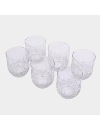 Hitech Sales White Glass Tumbler Set - 6 Tumblers, 290ml, Stylish & Sturdy