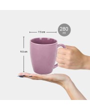 Stoneware Coffee Mug 280 ml – Durable Ceramic Cup for Hot Beverages – Microwave & Dishwasher Safe – Ideal for Coffee, Tea, Cocoa – Rustic Matte Finish (Baby Pink) Stoneware Coffee Mug 280 ml – Durable Ceramic Cup for Hot Beverages – Microwave & Dishwasher Safe – Ideal for Coffee, Tea, Cocoa – Rustic Matte Finish (Baby Pink)