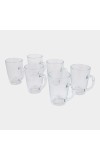 Hitech Sales White Glass Mug Set - 6 Mugs, 220ml, Ideal for Coffee & Tea Lovers
