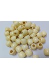 HiTechMArt 100pcs Wooden Beads – 12mm Round Loose Wood Beads for DIY Jewelry Making, Craft Projects, Hair Braiding & Decorations – Smooth Polished Finish (Natural Cream)