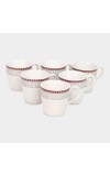 HiTech Sales Stoneware Cup Set of 6-120 ml (Multicolor) | Durable & Microwave Safe | Ideal for Tea & Coffee
