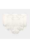 Hitech Sales White Glass Tumbler Set - 6 Tumblers, 290ml, Glassware