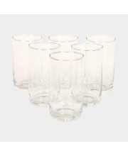 Hitech Sales White Glass Tumbler Set - 6 Tumblers, 290ml, Glassware