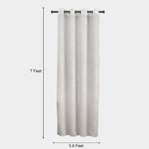 Home Beautiful 7 ft. Cream Polyester Curtain - (M2849)