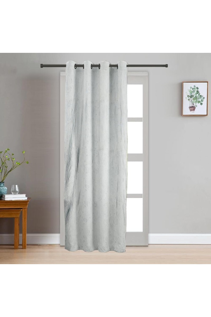 Home Beautiful 7ft. Light Grey Microfiber Door Curtain - (M2910)