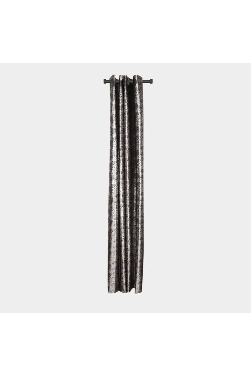 Home Beautiful 7 ft. Dark Grey Polyester Curtain - (M2843)