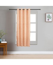 Home Beautiful 5ft. Rust Embossed Eyelet Window Curtains - (M2918)