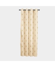 Home Beautiful 5ft. Beige Printed Eyelet Window Curtains - (M2754) Home Beautiful 5ft. Beige Printed Eyelet Window Curtains - (M2754)