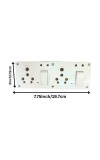 4 Universal Socket with 2 Switch Wall Plate, Multi Plug Electrical Outlet Board, Heavy Duty ABS, Home & Office Power Extension Wall Socket