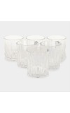 Hitech Sales Modern White Glass Tumbler Set - 6 Tumblers, 310ml for Home & Office