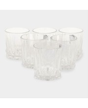 Hitech Sales Modern White Glass Tumbler Set - 6 Tumblers, 310ml for Home & Office