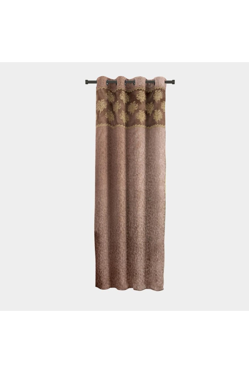 Home Beautiful 7 ft. Brown Polyester Curtain - (M2828)