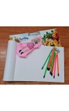 HiTech Sales Wooden Drawing Board with Large Drawing Notebook, 10 Drawing + 1 Writing Pencil 2 Eraser 1 Sharpner one 15 cm Scale one 2 lid Pencil Box Combo at Low Cost for Kids/Students, Girls & Boys