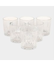 Hitech Sales Chic White Glass Tumbler Set - 6 Tumblers, 310ml, Stylish & Functional