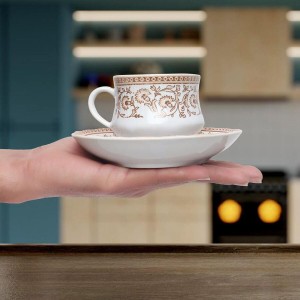 Hitech Sales 160 ml Stoneware Cup & Saucer Set White | Microwave Safe Ceramic Cup | Ideal for Daily Use Hitech Sales 160 ml Stoneware Cup & Saucer Set White | Microwave Safe Ceramic Cup | Ideal for Daily Use