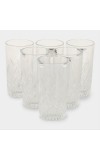 Hitech Sales Versatile White Glass Tumbler Set - 6 Tumblers, 255ml, Durable for Everyday Use