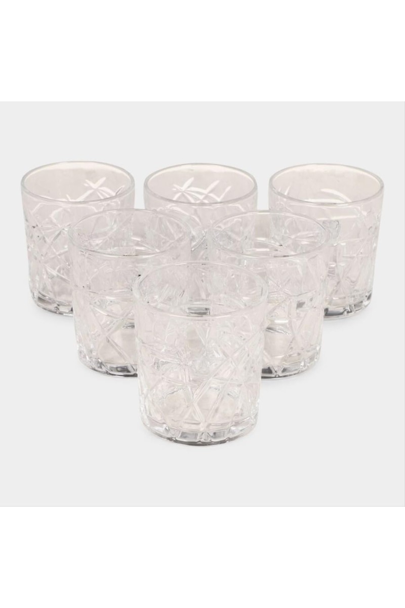Hitech Sales White Glass Tumbler Set - 6 Tumblers, 325ml, Elegant Drinkware for Every Occasion