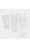 Hitech Sales White Glass Tumbler Set - 6 Tumblers, 255ml, Everyday Glassware