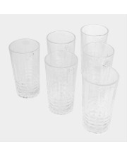 Hitech Sales White Glass Tumbler Set - 6 Tumblers, 255ml, Everyday Glassware