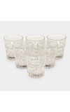 Hitech Sales White Glass Tumbler Set - 6 Tumblers, 260ml, Ideal for Beverages