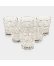 Hitech Sales White Glass Tumbler Set - 6 Tumblers, 260ml, Ideal for Beverages