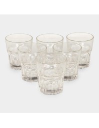 Hitech Sales White Glass Tumbler Set - 6 Tumblers, 260ml, Ideal for Beverages