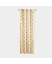Home Beautiful 7ft. Beige Printed Eyelet Window Curtains - (M2748) Home Beautiful 7ft. Beige Printed Eyelet Window Curtains - (M2748)