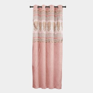 Home Beautiful 5ft. Soft Dusty Rose Pink Jacquard Eyelet Curtains - (M2937) Home Beautiful 5ft. Soft Dusty Rose Pink Jacquard Eyelet Curtains - (M2937)