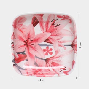 Melamine Snack Plate Set of 4 - (M1353) Melamine Snack Plate Set of 4 - (M1353)