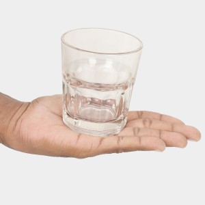 Hitech Sales White Glass Tumbler Set - 6 Tumblers, 260ml, Ideal for Beverages