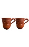 Handcrafted Terracotta Clay Mug with Handle – Eco-Friendly Traditional Kulhad Style Cup for Tea & Coffee (300 ml Approx) (2)