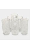 Hitech Sales White Glass Tumbler Set of 6-255ml, Stylish and Versatile Glasses