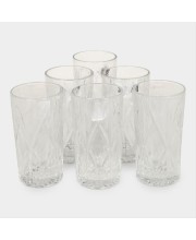 Hitech Sales White Glass Tumbler Set of 6-255ml, Stylish and Versatile Glasses