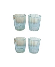 Small Tea Glass Set of 4 | Chai, Milk & Coffee Drinking Glasses | Clear Transparent Durable Glass Tumblers for Home, Kitchen & Office Use