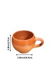 Terracotta Tea Cups with Handle (Set of 2) | Handcrafted Clay Kulhad Cups | Eco-Friendly Traditional Tea & Coffee Cups.