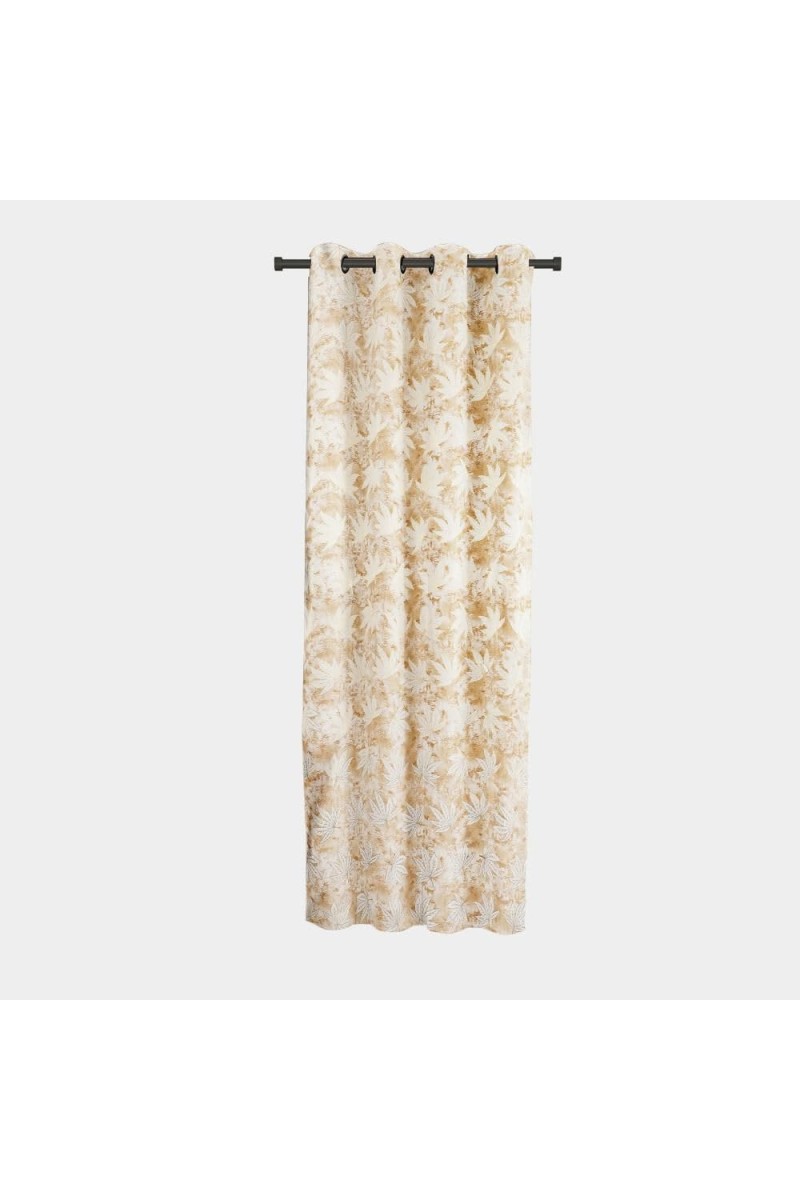 Home Beautiful 7 ft. Beige Polyester Curtain - (M2839)