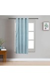 Home Beautiful 5 ft. Light Blue Polyester Curtain - (M2790)