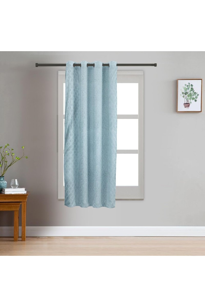 Home Beautiful 5 ft. Light Blue Polyester Curtain - (M2790)