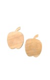 Apple Shape Wooden coaters – Natural Wooden MDF Shapes for DIY Crafts, Painting, Resin Art & Decoration (Pack of 2)