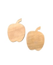 Apple Shape Wooden coaters – Natural Wooden MDF Shapes for DIY Crafts, Painting, Resin Art & Decoration (Pack of 2)