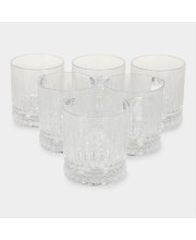 Hitech Sales White Glass Tumbler Set - 6 Tumblers, 310ml