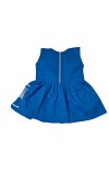 Cotton Baby Girl Frock for 0-9 Months – Soft & Stylish Sleeveless Dress with Lace Design for Newborns & Infants (2, Blue)
