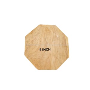 Wooden Coasters Set of 5 with Holder – Natural Wood Tea & Coffee Coaster Set, Heat Resistant Table Protection for Home, Office & Dining
