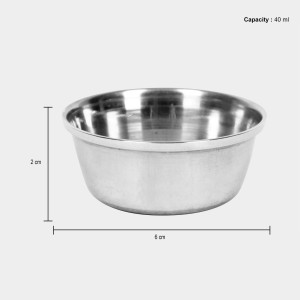 40 ml Steel Serving Bowl 6 X 2 cm (Pack of 1)