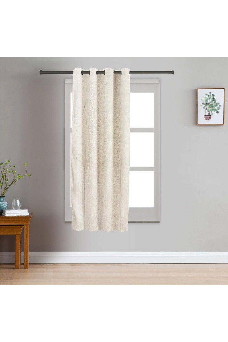 Home Beautiful 5 ft. Off White Polyester Curtain - (M2805)