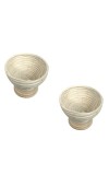 Handcrafts Laxmi Kucha Bowl – Handmade Natural Cane Woven Bowl for Home Décor & Storage (Set of 2)