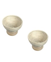 Handcrafts Laxmi Kucha Bowl – Handmade Natural Cane Woven Bowl for Home Décor & Storage (Set of 2)