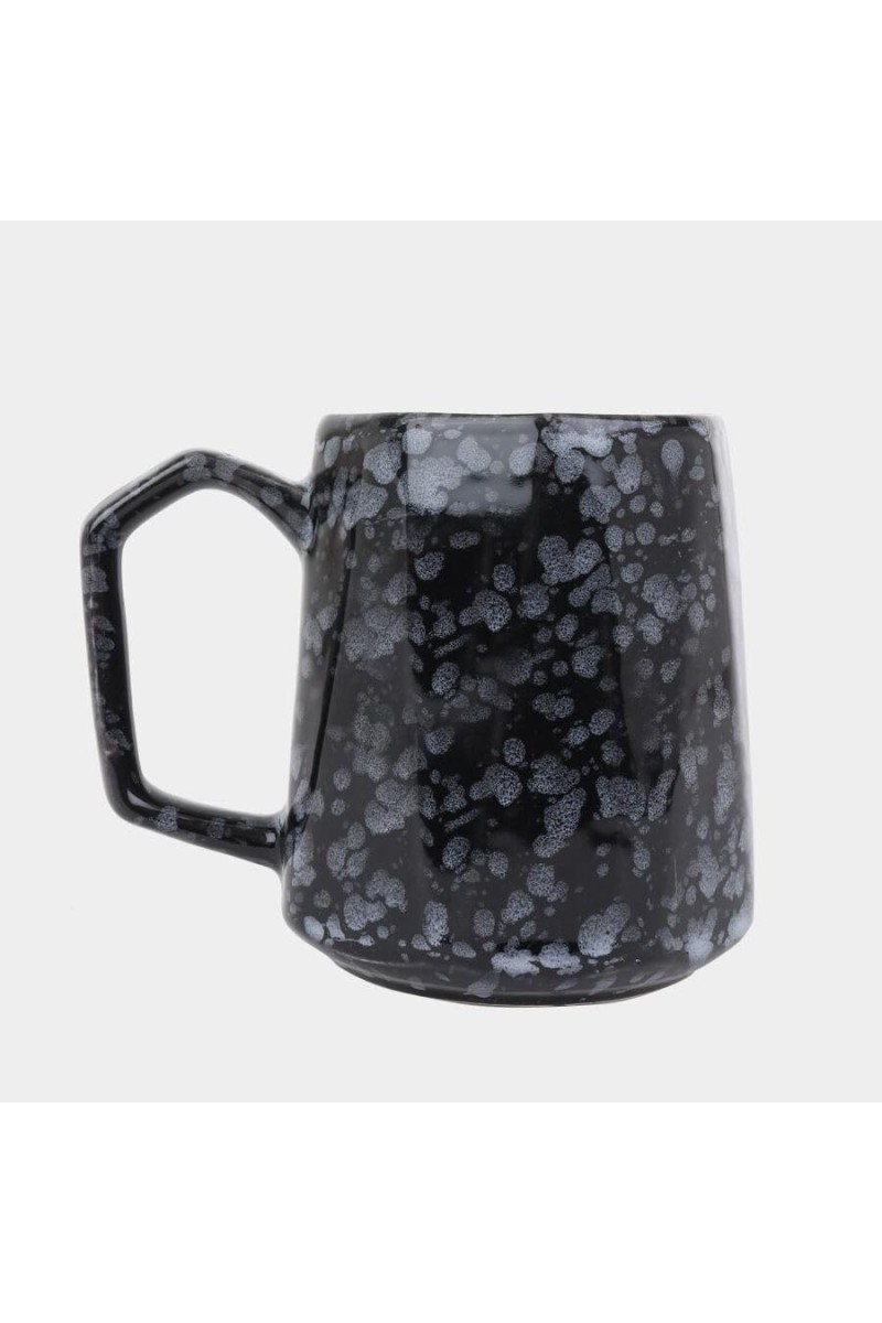 Hitech Sales 360 ml Stoneware Mug Black | Microwave Safe Ceramic Cup | Ideal for Daily Use